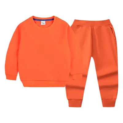 White Cotton Sweatpants Set for Boys Autumn Winter
