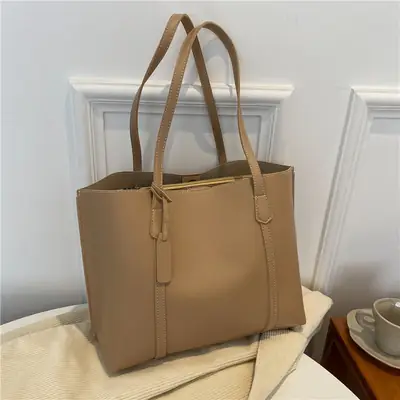 Women's Large Capacity Tan Shoulder Bag