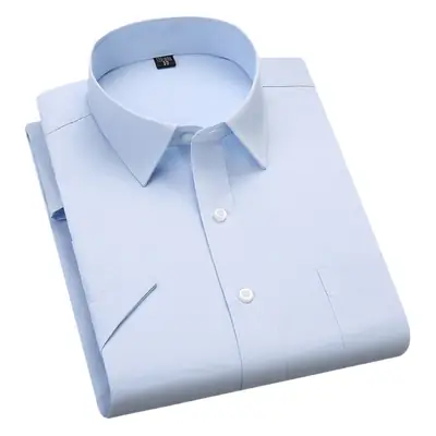 Men's Lavender Short Sleeve Work Shirt Large