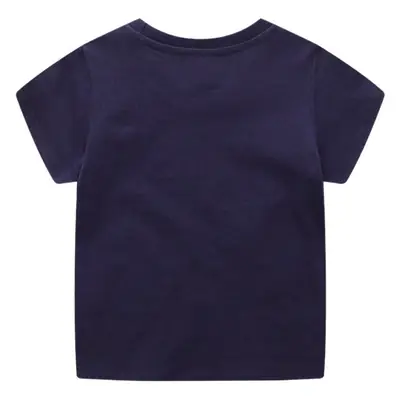 Kids Cotton T-Shirt Navy Blue Summer Wear