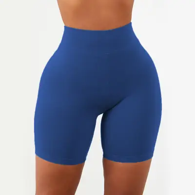 Blue High Waist Yoga Leggings Women Large