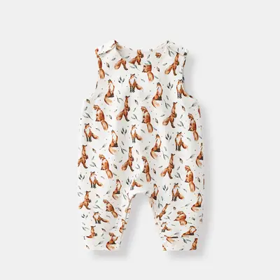 Fox Print Baby Jumpsuit High Quality Foreign Trade