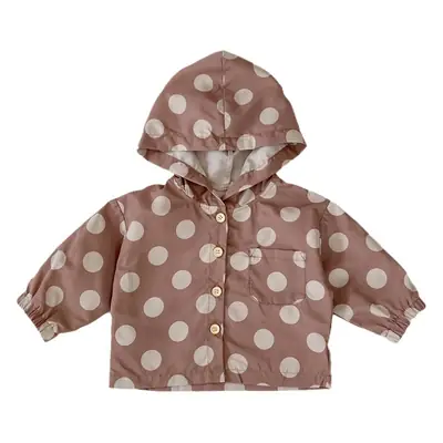 2025 Infant Heart Polka Dot Hoodie Set Windproof Sunproof