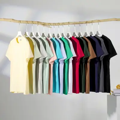 Men Women Cotton T-Shirt Light Blue 240g