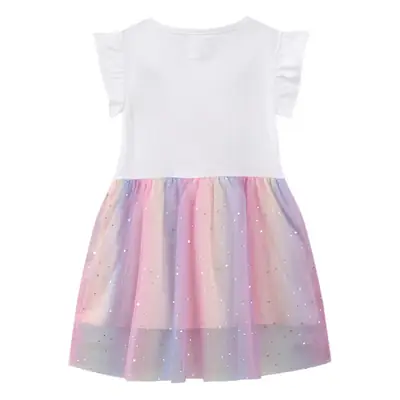 One Piece Unicorn Girls Dress Pink Skirted Summer