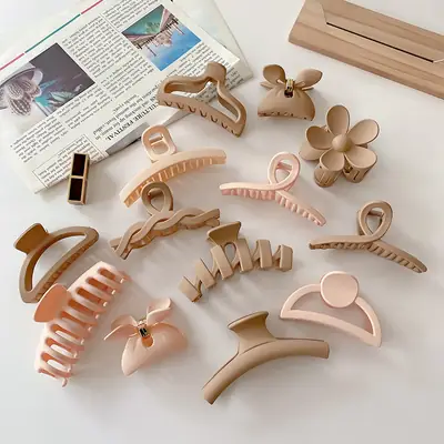 Korean Milk Coffee Claw Clip for Hair Updo