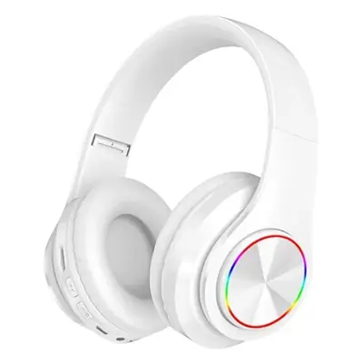 Wireless Bluetooth Headset Red Black Foldable Subwoofer