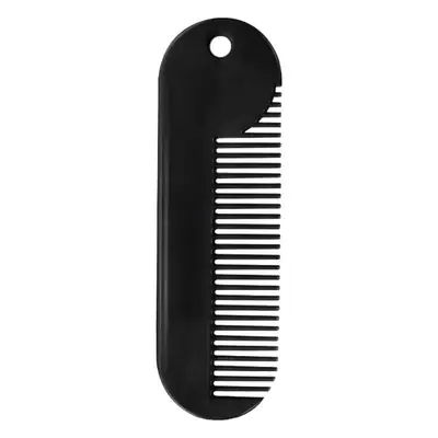 Retro Oil Head Beard Comb Zinc Alloy Black Portable