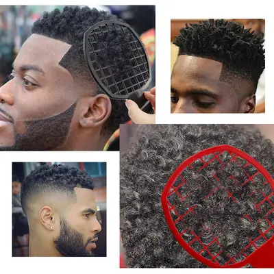 Men's Black Curly Hair Twist Comb for Styling