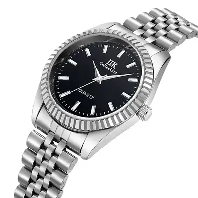 Men's Gold & Silver Quartz Watch with Spiral Crown
