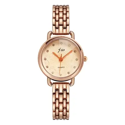 Light Luxury Quartz Watch with Rose Gold Bracelet