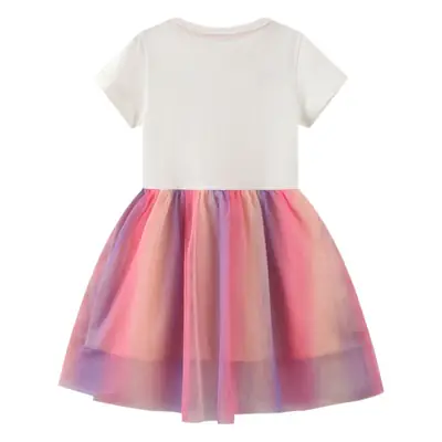 Girls Princess Dress White Pink Tulle Skirt Summer 2025