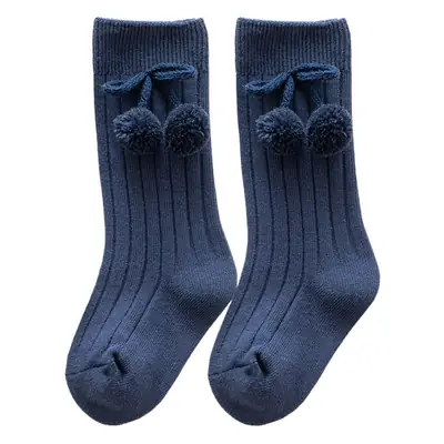 Blue Ball Embellished Knee Socks for Boys Girls