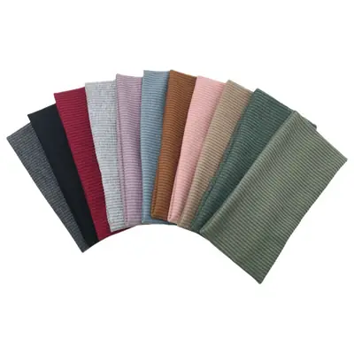 Gray Knitted Elastic Headband for Sports & Daily Use