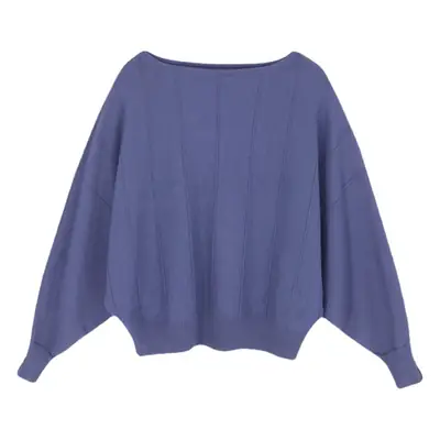 Women's Off-Neck Knitted Sweater with Crossbody Bag