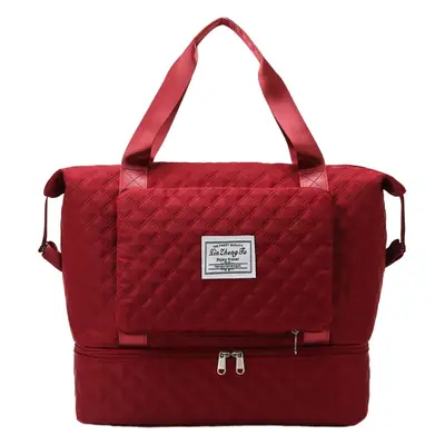 Purple Quilted Travel Fitness Bag for Women