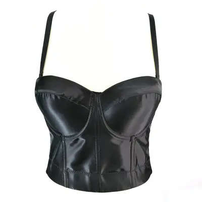 Red Acetate Satin Sling Vest for Women