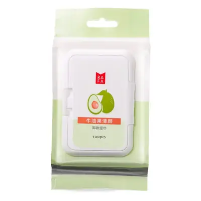 Rafa Aocado Makeup Remover Wipes 100 Gentle Cleaning Wet Wipes