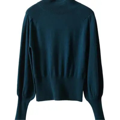 Women Half Turtleneck Sweater Dark Blue 2024