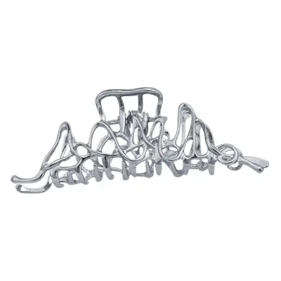 Large Hair Clip Multi-Silver Metal Geometric Shark Clip