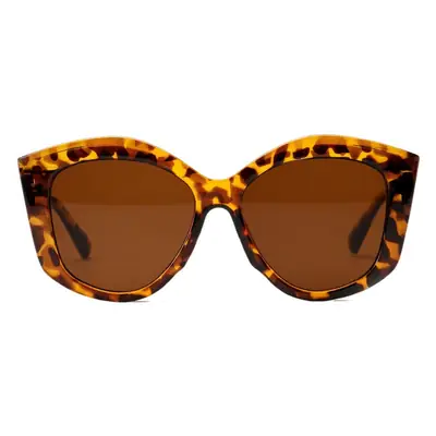 Multi-Sided Round Sunglasses for Women Men Tan Frame