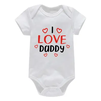 Love Daddy Printed Cotton Newborn Crawling Suit for Men Women