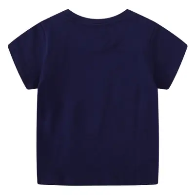 Children's Dinosaur Embroidered T-Shirt Navy Blue 2026