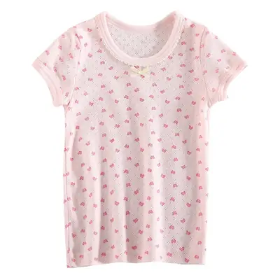 Girls 2-Pack Summer T-Shirt Set Cotton Mesh Baby Girls