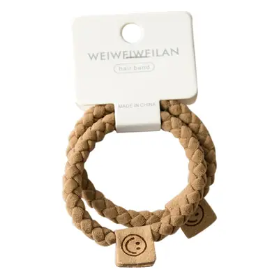 Smiley Braided Headbands with Wooden Accents