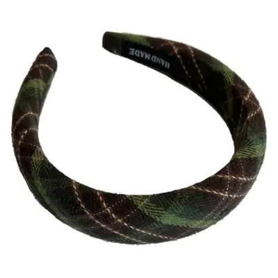 Retro Plaid Sponge Hairband for Women Autumn Winter