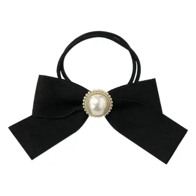 2021 Korean Bow Hair Ring Pearl Leather Band for Women