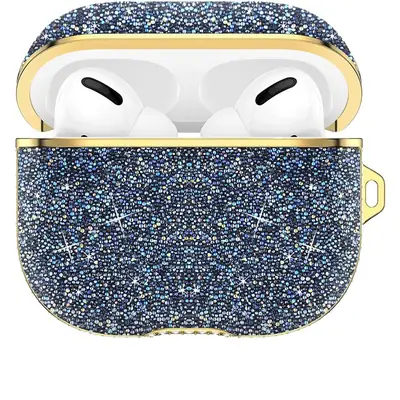 Star Diamond Apple Airpods Cover Gold Crystal Soft Glue