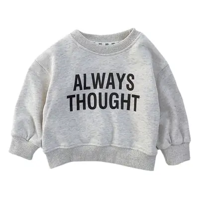 Korean Style Kids Red Grey Letter Sweatshirt Set