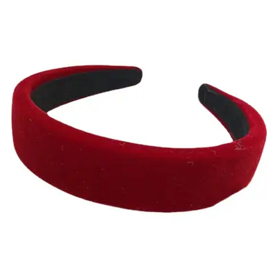Red Velvet Velvet Headband for Women, Autumn Winter, French Style
