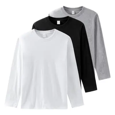 Men's 210g Cotton Crewneck T-Shirt Solid Blue