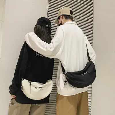 Ins Workwear Shoulder Bag Large Capacity College Style Backpack Men's Trendy Brand Japanese Style Sports Bag Women's Crossbody Bag Casual