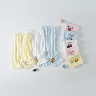 Children's White Bamboo Cotton Capri Pants 2-Pack