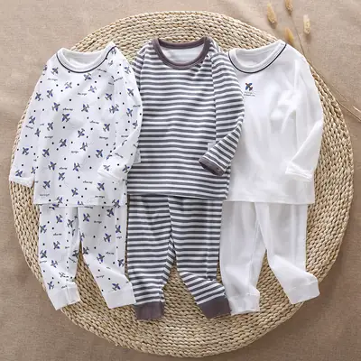 100 Cotton Boys Airplane Print Pajamas Set