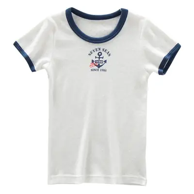 Japanese Navy Blue Cotton T-Shirt Set for Boys