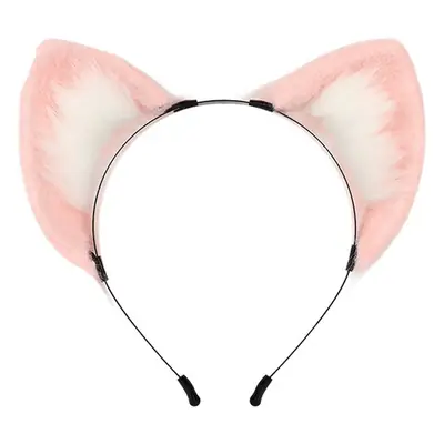 Pink Fox Tail Hairpin with Cat Ears & Fur Arm Accessories