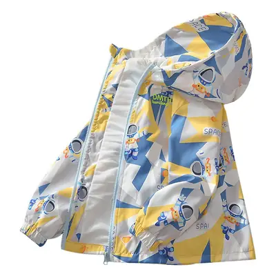 Boys' Blue Cartoon Coat 2025 Spring Casual Western Style