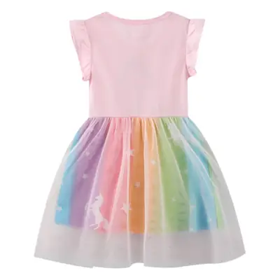 Girls Pink Floral A-line Dress 2025