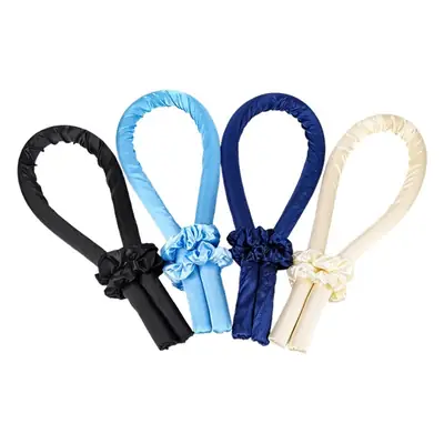 Blue No-Heat Hair Curler Headband for Girls