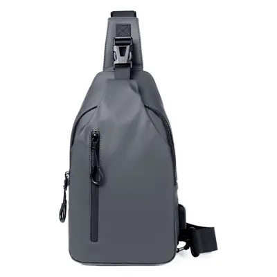 Men's Black PU Shoulder Bag Large Capacity Anti-Splash