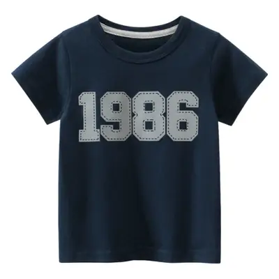 2025 Boys T-Shirt 1986 Graphic Navy