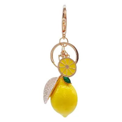 Red Apple Keychain with Diamond Embroidery for Women