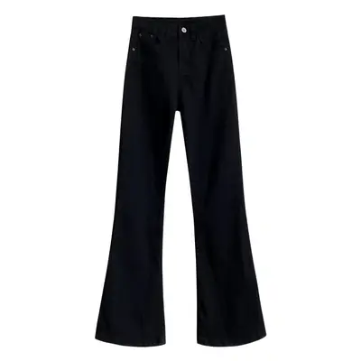 Black Flared Skinny Jeans Women Spring Autumn 2021