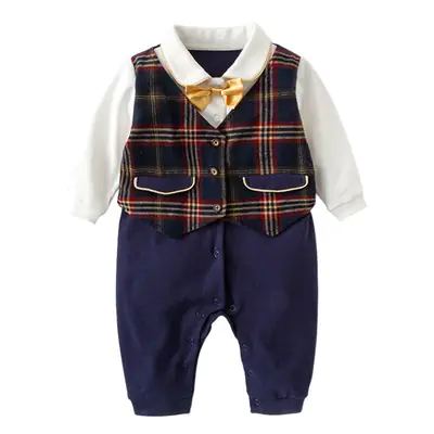 Baby Jumpsuit 2025 Spring New Baby Boy Gentleman Suit