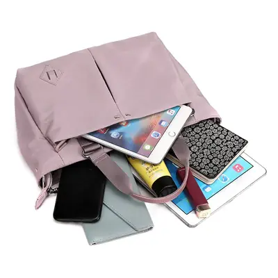 2025 Grey Korean Style Shoulder Bag Multi Layer Large Capacity