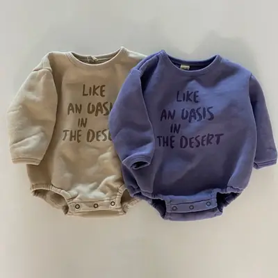 Baby Boy One-Piece Romper with Letter Print